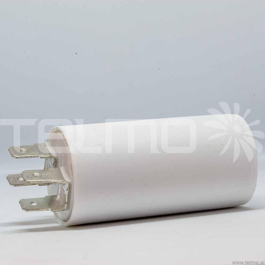 Motorski kondenzator s ploščatimi kontakti